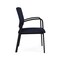 Lesro Newport Guest Chair Metal Frame, Black, OH Navy Upholstery NP1101 - alternate 2